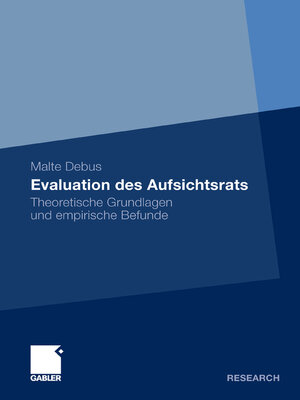 cover image of Evaluation des Aufsichtsrats